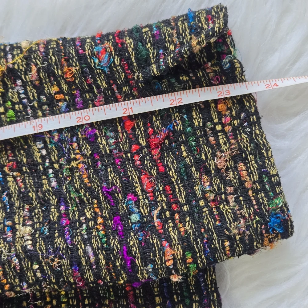 ANN MAY Size 6 Silk‎ Woven Dark Colorful Career Blazer Jacket Academia Old Money - Picture 11 of 12